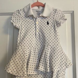 Ralph Lauren Polka Dot Onesie Dress